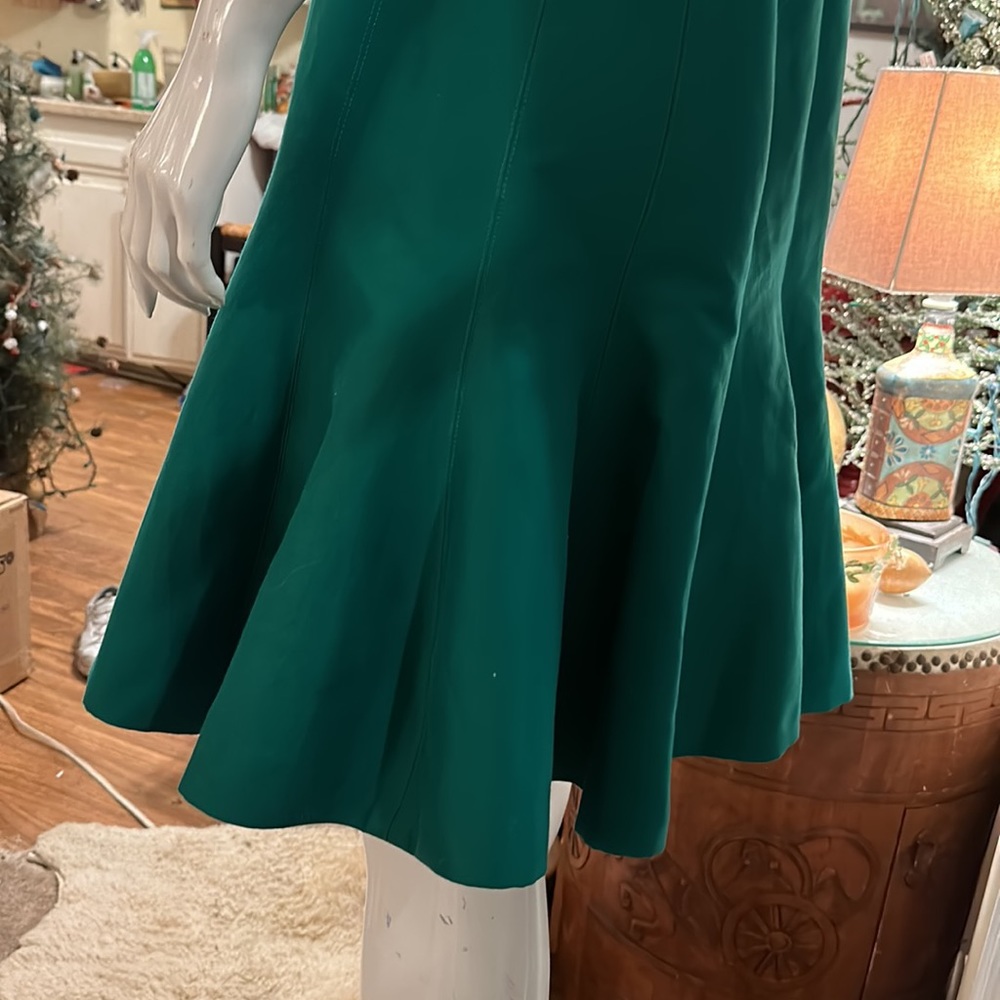 Halston Heritage Solid Green Dress - image 5